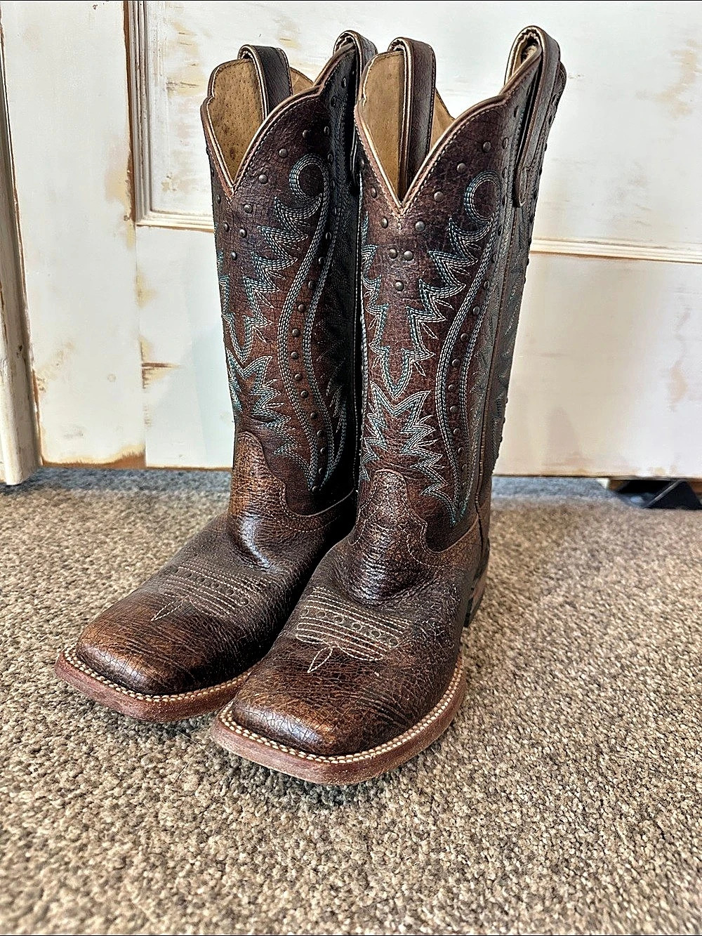 Ariat Women's Montage Crackle Western Boot Brown US 9.5B
